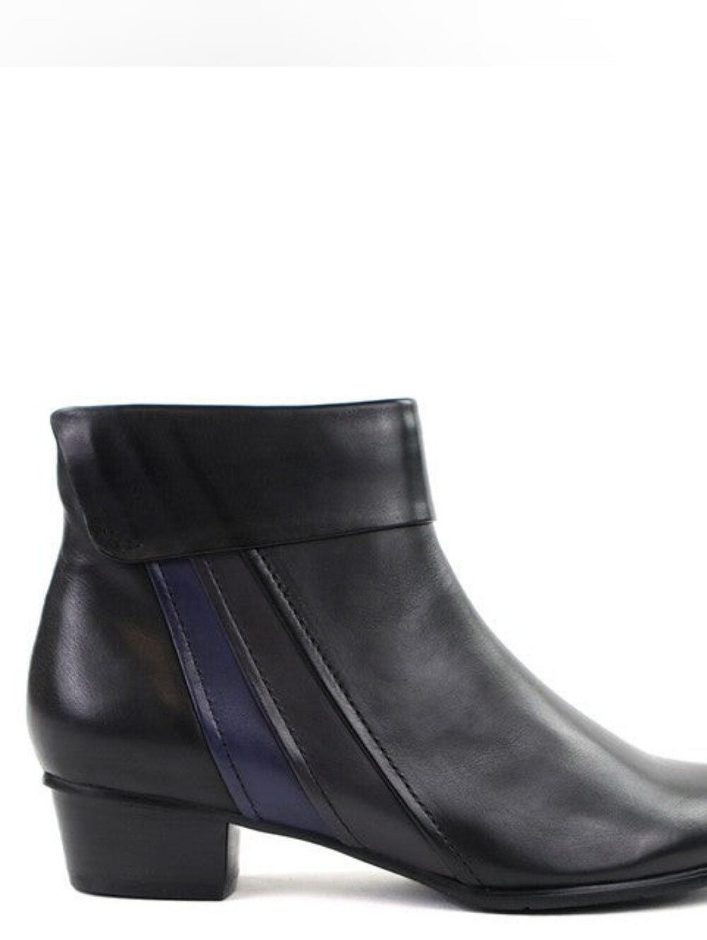 Regarde Le Ciel Black Ankle Boots Stefany Block Heel EU 38